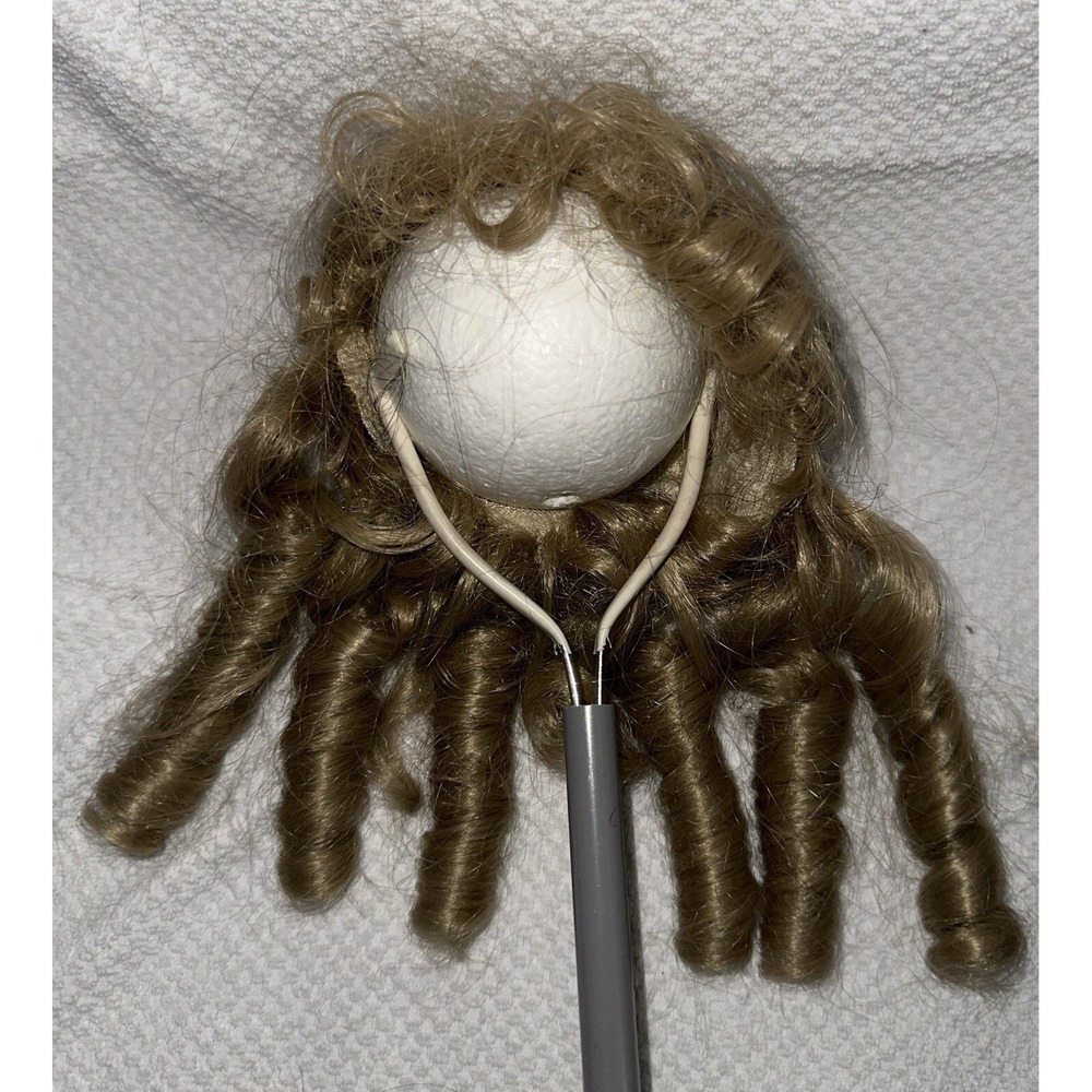Doll Wig SIZE 12-13 BLONDE Wig With  Ringlet Curls And Side Braids - Picture 2 of 7